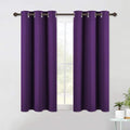 NICETOWN Blackout Curtain Panels for Bedroom, 2 Panels, Royal Purple, W42 x L40-inch, Thermal Insulated Grommet Top Blackout Draperies and Drapes for Basement