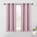 NICETOWN Blackout Curtain Panels for Bedroom, 2 Panels, W42 x L60 inches, Baby Pink, Thermal Insulated Grommet Top Blackout Draperies and Drapes