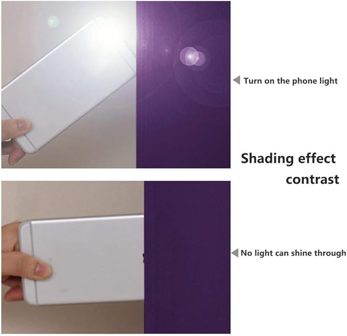 NICETOWN 100% Blackout Blinds, Set of 2, 46" x 96", Royal Purple, Laundry Room Decor Window Treatment Curtains for Large Patio Sliding Door, Thermal Insulated Curtains for Bedroom
