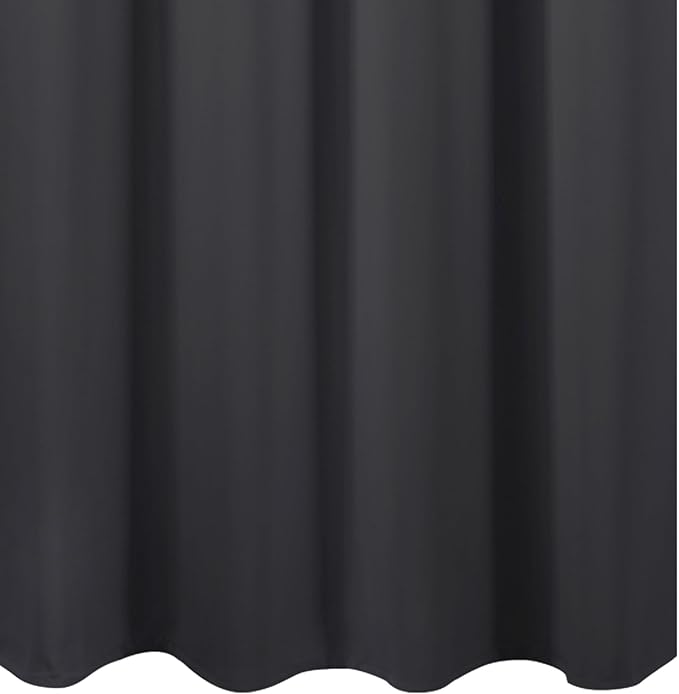 LEMOMO Blackout Curtains 66 x 72 Inch Long Dark Grey Curtains Set of 2 Panels Room Darkening Curtains for Bedroom and Living Room
