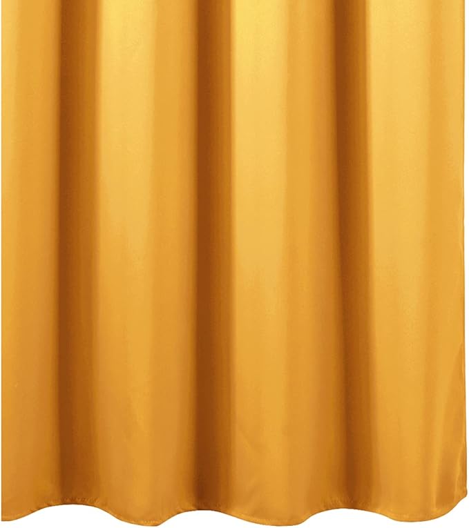LEMOMO Yellow Blackout Curtains 34 x 84 Inches Long/Set of 2 Curtain Panels/Thermal Insulated Room Darkening Blackout Curtains for Bedroom