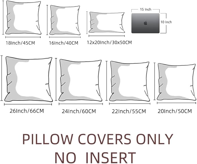Fancy Homi Set of 4 Spring Boho Decorative Throw Pillow Covers 16x16 Inch for Couch Bed Sofa, Sage Green Yellow Room Decor, Soft Fuzzy Fluffy Cozy Corduroy Textured Cushion Case 40x40cm