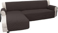 Easy-Going L Shape Sofa Slipcover Sectional Couch Cover - Reversible & Pet-Friendly (X-Large, Chocolate/Chocolate)