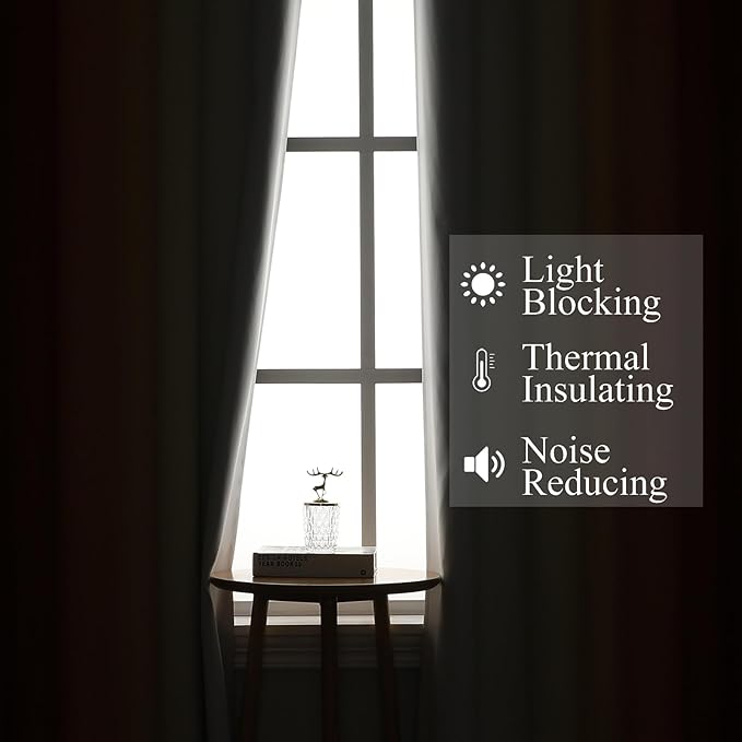 Estelar Textiler Burnt Orange and Greyish White Ombre Blackout Curtains for Bedroom 102 Inch Long, Thermal Insulated Grommet Complete Room Darkening Gradient Drapes for Living Room, 52Wx102L,2 Panels