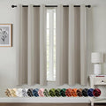 MIULEE Natural Blackout Curtains - Bedroom Window Treatment Curtains Thermal Insulated Room Darkening Drapes for Living Room Kitchen Grommet Light Blocking Drapery, 40 x 54 Inches Long, 2 Panels