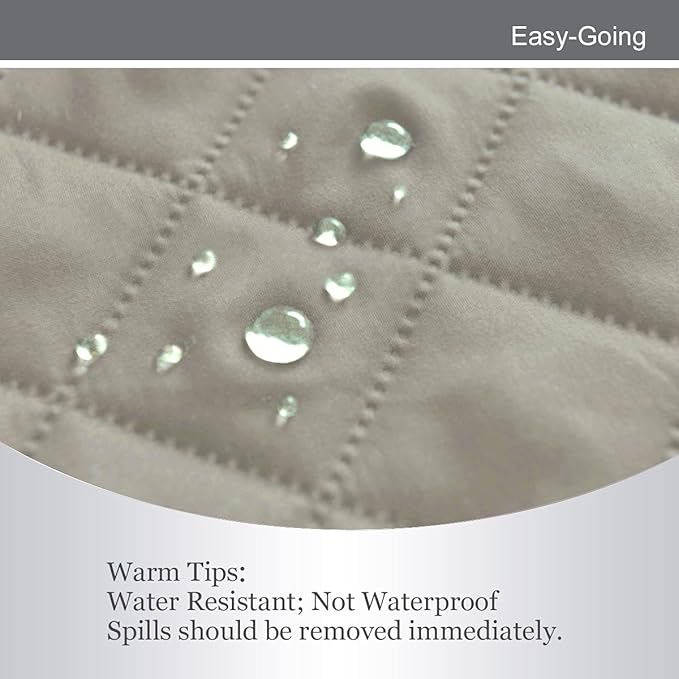Easy-Going Chair Sofa Slipcover Reversible Sofa Cover Water Resistant Couch Cover Furniture Protector Cover with Elastic Straps for Pets Kids Children Dog Cat (Chair, Beige/Beige)