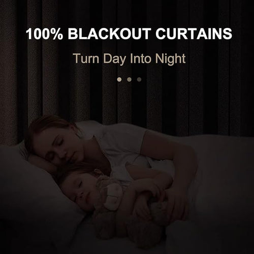 100% Blackout Shield Linen Blackout Curtains for Bedroom 84 Inches Long, Back Tab/Rod Pocket Living Room Drapes, Thermal Insulated Blackout Curtains 2 Panels Set, 50" W x 84" L, Navy