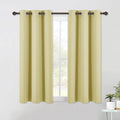 NICETOWN Bedroom Curtains Blackout Drapery Panels, 2 Panels, 42 x 54 Inch, Paler Yellow, 3 Pass Microfiber Thermal Insulated Solid Ring Top Blackout Window Curtains/Drapes