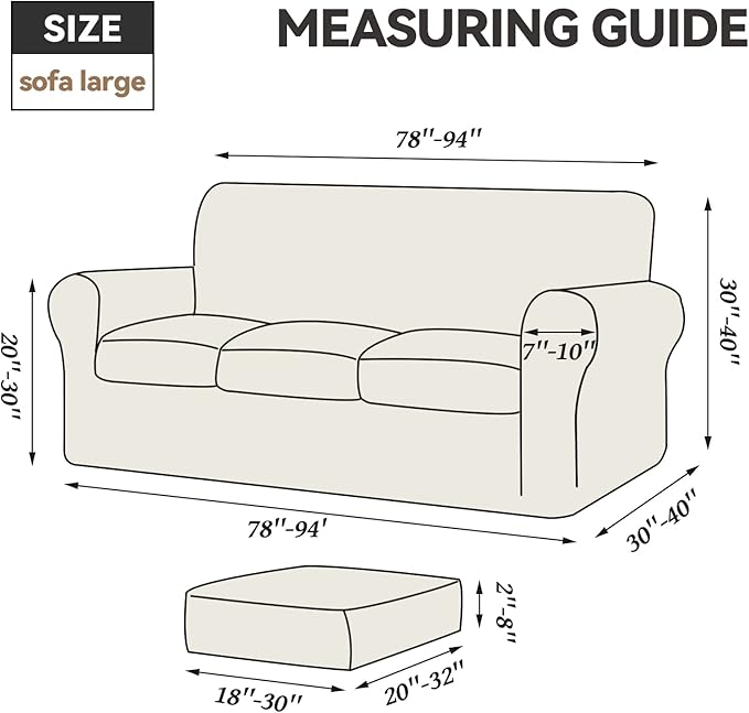 WEERRW Velvet High Stretch Couch Covers for 3 Cushion Couch Sofa Slipcovers, Washable Furniture Protector with Non Slip Elastic Bottom, Feature Soft and Thick Plush Fabric, Burgundy, Large
