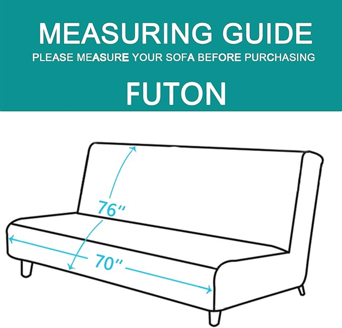 U-NICE HOME Futon Sofa Covers Reversible Sofa Slipcover Armless Cover Furniture Protector Couch Cover Water Resistant (Futon, Chocolate/Chocolate)