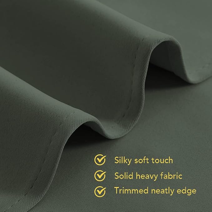 NICETOWN Modern Blackout Short Curtains, Thermal Insulated and Privacy Room Darkening Drape Panels for Boy's Guest Room Door Small Short Window (Dark Mallard, 2 Panels, W42 x L40 -Inch)