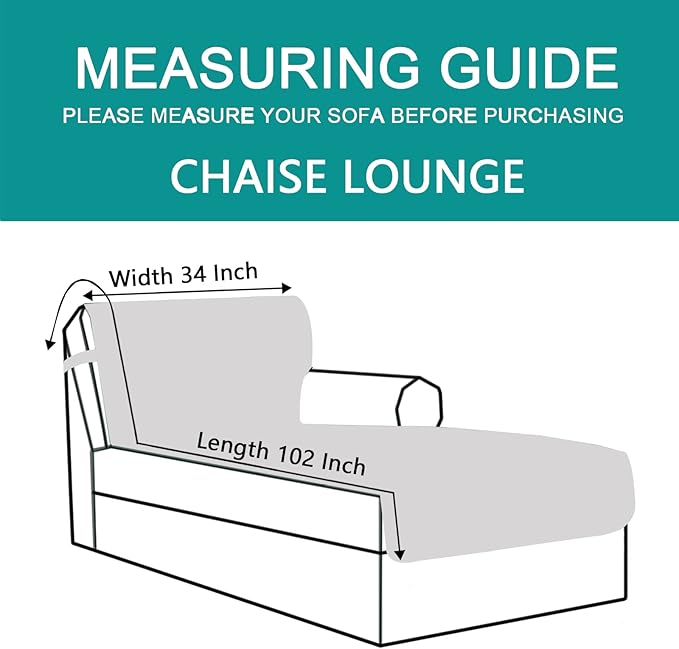 U-NICE HOME Sectional Couch Cover for Dogs Pets Chaise Lounge Reversible Sofa Cover Furniture Protector with Elastic Adjustable Strap, Navy/Taupe
