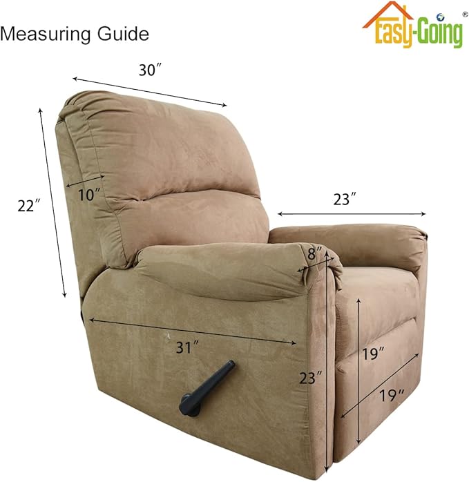 Easy-Going Recliner Sofa Slipcover Reversible Sofa Cover Water Resistant Couch Cover Furniture Protector with Elastic Straps for Pets Kids Children Dog Cat (Recliner, Greyish Green/Beige)