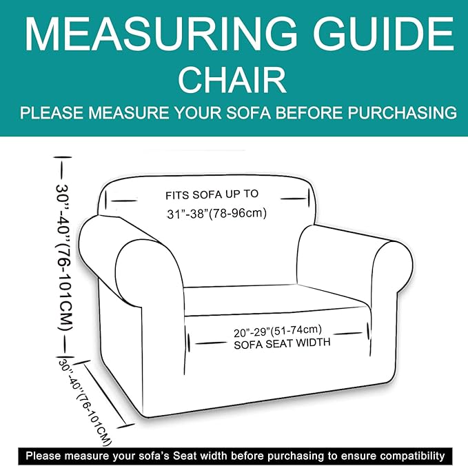 U-NICE HOME Stretch Recliner Chair Cover, Pet Friendly Armchair Slipcover Furniture Protector, Washable Couch Cover, Bronze Green