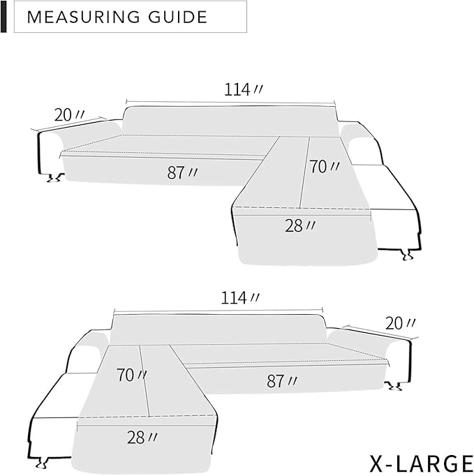 Easy-Going Sofa Slipcover L Shape Sofa Cover Sectional Couch Cover Furniture Protector Mat for Pets Dog Cat (X-Large,Camel/Camel)