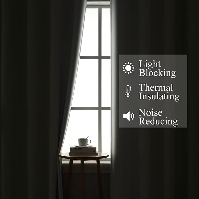 Estelar Textiler Sage Green and Greyish White Blackout Curtains 63 Inch Length 2 Panels Set, Room Darkening Grommet Ombre Curtains for Bedroom, Thermal Insulated Light Blocking Gradient Drapes,52Wx63L