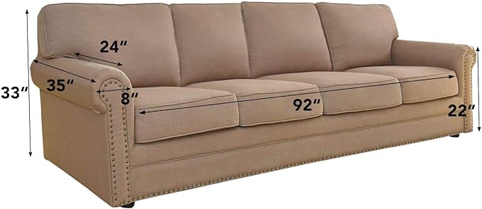 Easy-Going Stretch 4 Seater Sofa Slipcover 1-Piece Sofa Cover Furniture Protector Couch Soft with Elastic Bottom for Kids, Polyester Spandex Jacquard Fabric Small Checks Christmas Red