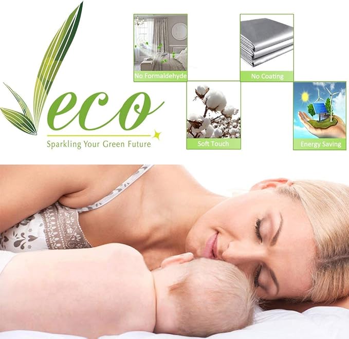 NICETOWN Complete 100% Blackout Curtain Set, Black, 37" W by 50" L, Double Panels, Thermal Insulated & Energy Efficiency Window Draperies with Black Liner, Noise Reducing Short Curtains for Kids Room