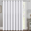 H.VERSAILTEX Patio White Curtains 100 x 96 Inches for Sliding Door Extral Wide Blackout Curtain Panels Thermal Insulated Room Divider - Grommet Top, 8' Tall by 8.5' Wide