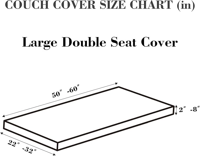 Couch Covers for 2 Cushion Sofa Pet Friendly Couch Cushion Covers Universal Sofa Covers Washable Stretch Slipcovers for Sectional Sofa (Texture Metal Gray,Large Double Seat Cover)