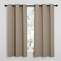 NICETOWN Bedroom Curtain Panels Blackout Draperies, Thermal Insulated Solid Grommet Blackout Curtains/Drapes (Taupe, 1 Pair, 29 by 40-inch)