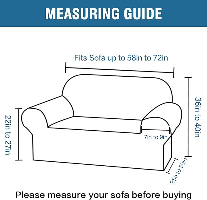 H.VERSAILTEX Stretch Velvet Loveseat Covers for 2 Cushion Couch Covers for Living Room Sofa Covers Slipcovers with Non Slip Straps Bottom, Ultra Thick Comfy Velour (Width 58"-72", Burgundy)