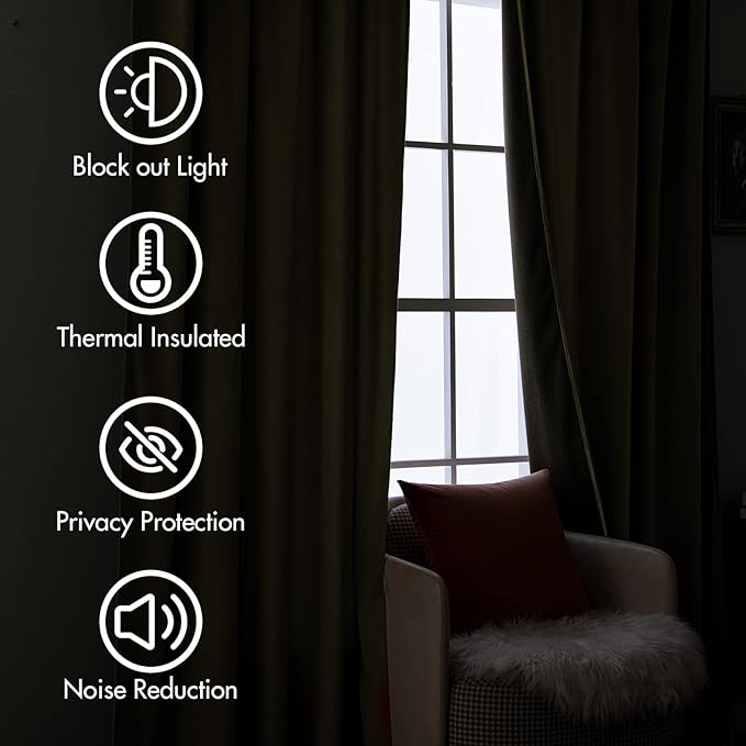 MIULEE Velvet Curtains 108 inches Long 2 Panels - Luxury Burnt Orange Curtains for Bedroom Living Room Thermal Insulated Super Soft Window Drapes Rod Pocket & Back Tab, Terracotta Rust Fall Decor