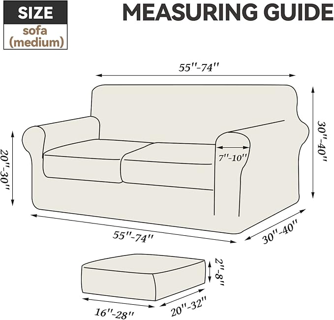 WEERRW Velvet Couch Covers for 2 Cushion Couch Sofa - High Stretch Velvet Plush 3 Pieces Sofa Slipcovers with Elastic Bottom, Furniture Protector for Pets, Machine Washable, Emerald Green, Medium