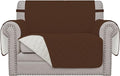 Easy-Going Oversized Chair Sofa Slipcover Reversible Sofa Cover Water Resistant Couch Cover Furniture Protector Cover with Elastic Straps for Pets Dog (Oversized Chair, Coffee/Ivory)