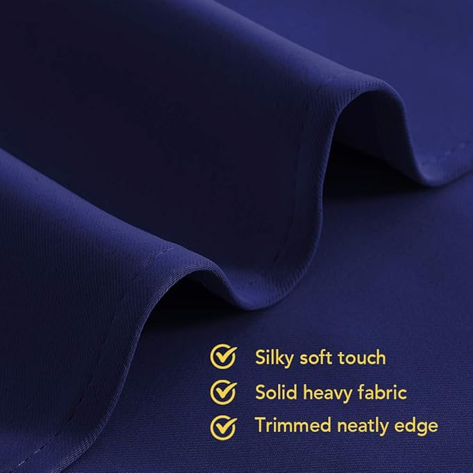 NICETOWN Blackout Curtain Panels for Bedroom, 2 Panels, W70 x L95-inch, Royal Blue, Thermal Insulated Grommet Top Blackout Draperies and Drapes for Basement