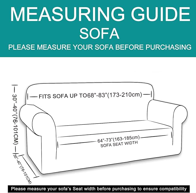 U-NICE HOME Stretch Couch Cover Sofa Cover Washable Sofa Slipcover Furniture Protector for 3 Cushion Couch Sofa Pet Friendly(Sofa, Bronze Green)