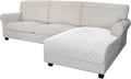 Easy-Going Sectional Couch Covers for Dogs L Shape Sofa Cover Reversible Sofa Slipcover Chaise Lounge Cover Furniture Protector Cover for Pets Dog Cat (42 x 68 inches, White/White)
