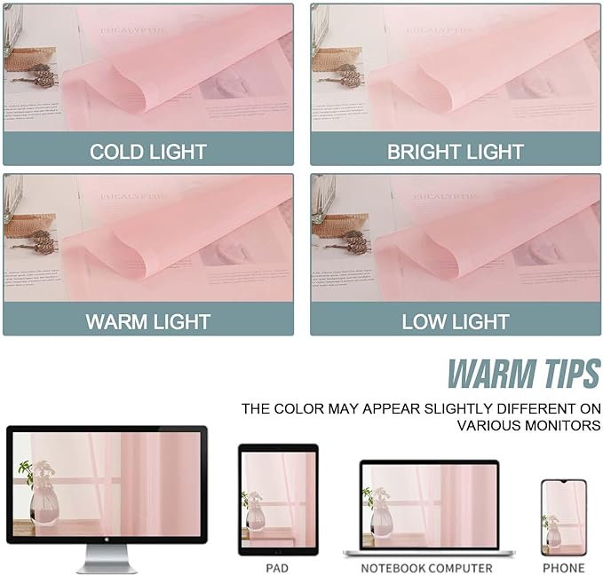 Blush Pink Sheer Curtains 90 Inches Long 2 Panels, Light Filtering Solid Sheer Curtains for Bedroom Living Room, Lightweight Soft Airy Voile Sheer Drapes, Dual Rod Pocket, 2x42Wx90L Inches