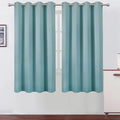 LEMOMO Stone Blue Blackout Curtains 66 x 63 Inch Length/Set of 2 Curtain Panels/Thermal Insulated Room Darkening Blackout Curtains for Bedroom
