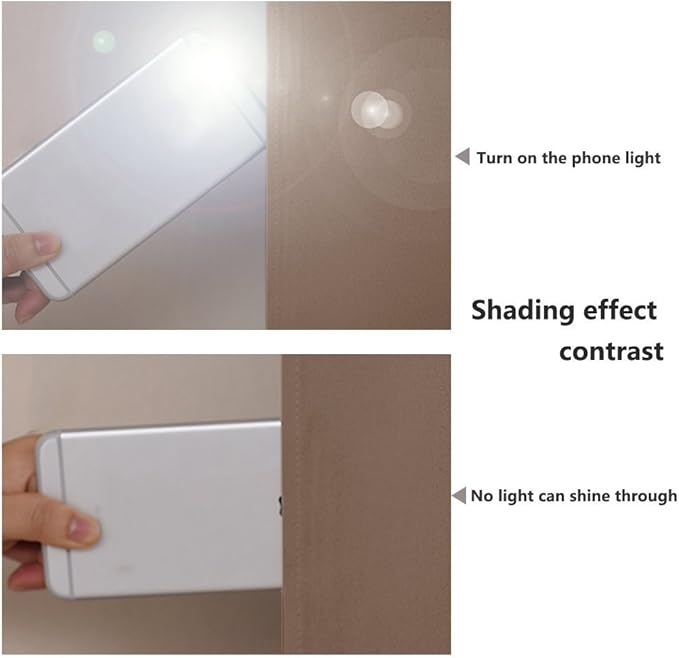 NICETOWN Warm Curtains for Winter, 100% Blackout Curtains Thermal, Noise Reduction and Privacy Curtains for Patio Door, Black Lined Blackout Drapes with Grommets, Cappuccino, 1 Pair, W70 x L84