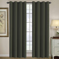 H.VERSAILTEX Blackout Curtain for Living Room Thermal Insulated Window Treatment Curtain Extra Long 84 inch Length Energy Saving Solid Grommet Top Blackout Drape, One Panel, Olive, 52" W x 84" L