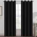 H.VERSAILTEX Blackout Curtains for Bedroom Black Out Curtains 120 inch Thermal Insulated Long Blackout Curtains for Living Room, Energy Saving Curtains for Sliding Glass Door (1 Panel, Jet Black)