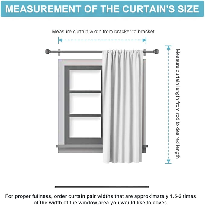 RYB HOME 54 inch Curtains for Living Room, Rod Pocket Thermal Insulated Small Window Drapes Room Darkening Shades for Bedroom Studio Dorm, W 42 x L 54 inch, Set of 2 Panels, Natural
