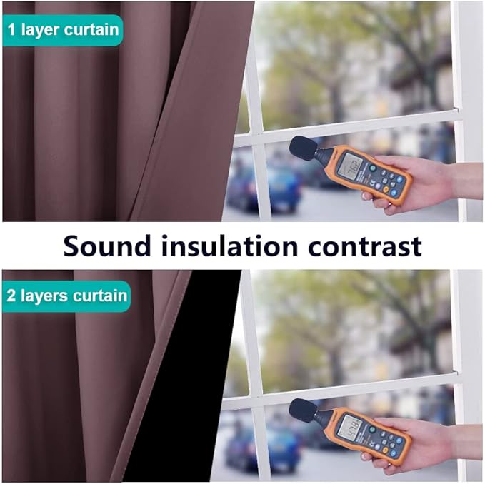 NICETOWN Dry Rose 100% Blackout Lined Curtains, 2 Thick Layers Narrow Wide Window Treatment Panels Thermal Insulated Drapes for Kitchen Small Window (1 Pair, 37" Width x 63" Length Each Panel)