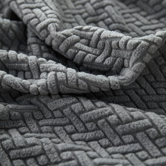 Sofa Covers Couch Covers for Sofa Pet Friendly Couch Cushion Covers Universal Sofa Covers Washable Stretch Slipcovers for Sectional Sofa (Texture Gray, 2 Seats + Chaise Cover)