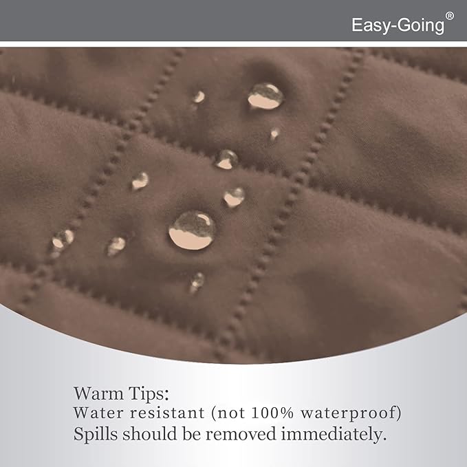 Easy-Going Recliner Chair Slipcover Reversible Sofa Cover Water Resistant Couch Cover Furniture Protector with Elastic Straps for Pets Dog (Recliner 22 inch, Brown/Brown)