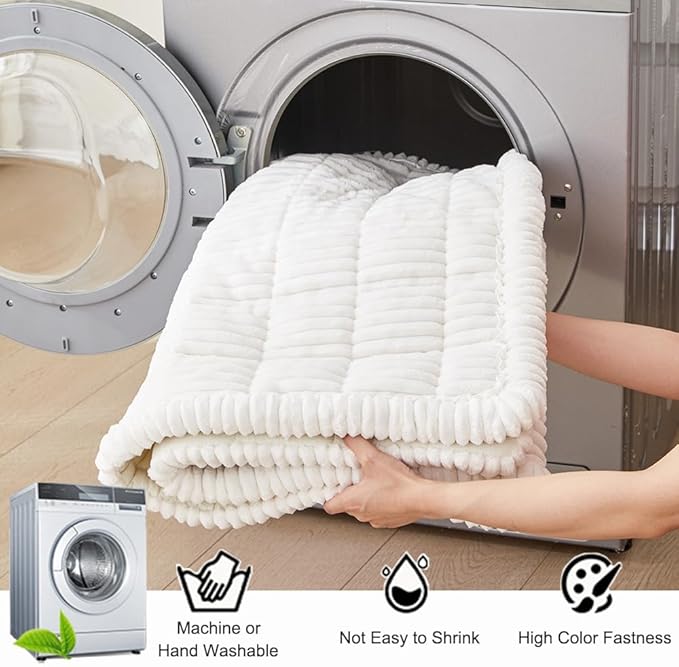 Couch Cover for Dogs Washable, Fuzzy Pet Couch Covers for 3 Cushion Sofa Pet Friendly, Non Slip Sofa Cover (White, 35" x 82.7"/90 x 210cm)