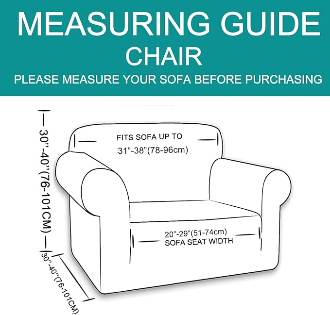 U-NICE HOME Recliner Chair Covers Stretch Couch Cover Sofa Cover Sofa Slipcover Furniture Protector for Chair Cover Pet Friendly(Armchair, Sand)