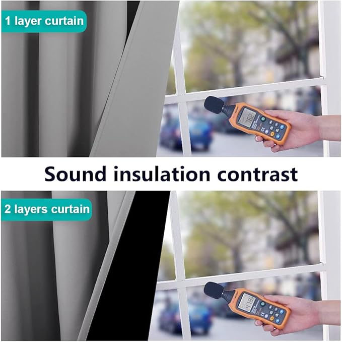 NICETOWN Total Shade Curtains and Draperies, Heavy-Duty Full Light Shading Drapes with Black Liner Backing for Villa/Hall/Dorm Window（Silver Grey, Package of 2 Panels, 70 inches Wide x 95 inches Long