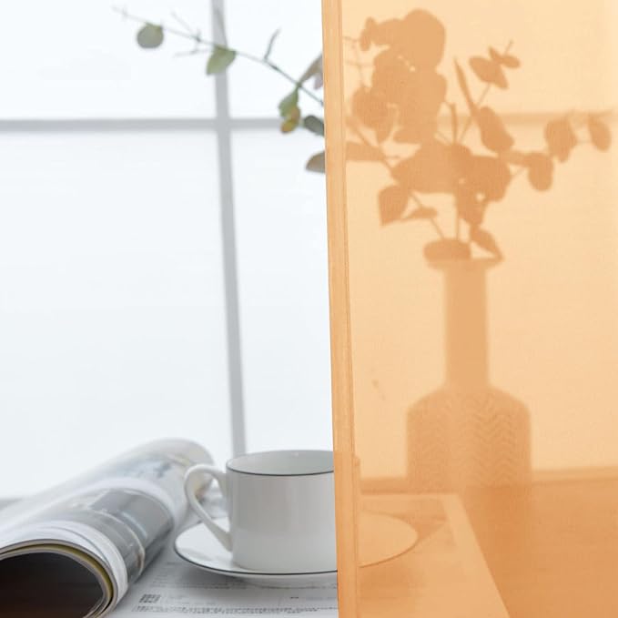 SpaceDresser Basic Rod Pocket Sheer Voile Window Curtain Panels White 1 Pair 2 Panels 60 Width 63 Inch Long for Kitchen Bedroom Children Living Room Yard（Beige，60Wx 63L）