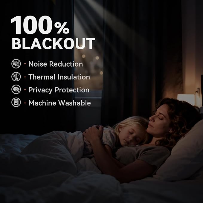 100% Blackout Shield Linen Blackout Curtains for Bedroom, Blush Pink Grommet Curtains for Living Room, Thermal Insulated Room Darkening Drapes for Nursery, Boho Home Decor, 50" W x 90" L, 2 Panels