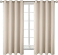 BGment Blackout Curtains - Grommet Thermal Insulated Room Darkening Bedroom and Living Room Curtains, Set of 2 Panels (52 x 63 Inch, Champagne)