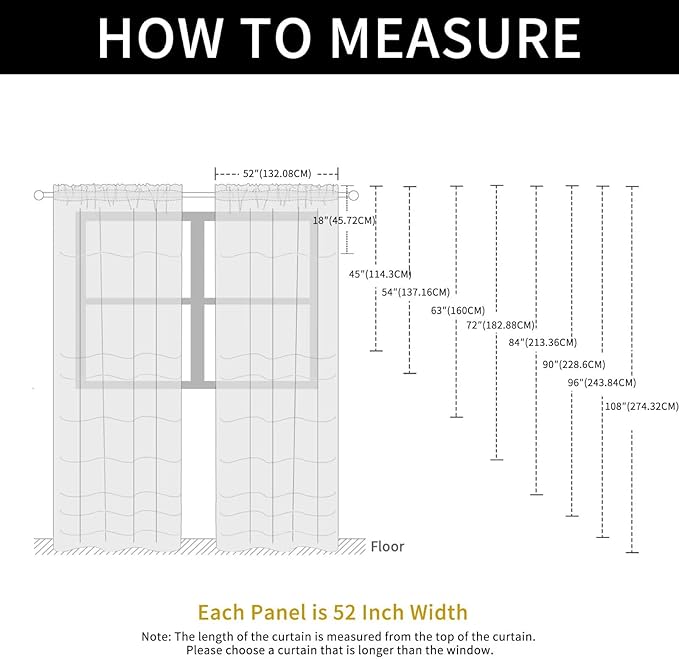 SpaceDresser Sheer Voile Window Treatment Rod Pocket Curtain Panels for Kitchen Bedroom Living Room Drapes Sunlight Filtering Privacy Semi Home Decor Assorted (Red, 52 W x 84 L)