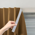 Self Adhesive Curtains, Stick Curtain Blackout Shades Window Cover Curtains for Living Room No Drilling, 47" W X 79" L, Brown, 1 Panel