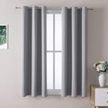 ChrisDowa Blackout Curtains 48 inches Long for Bedroom - 2 Panels Set Grommet Thermal Insulated Room Darkening Curtains for Living Room (Light Grey, 42 x 48 Inch)